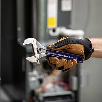 Klein Tools D509-8 Adjustable Wrench, Extra Wide Jaw Forged